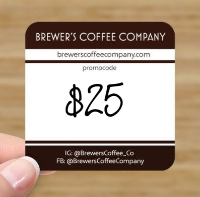Brewer's Coffee Company Gift Card - Brewer's Coffee Company