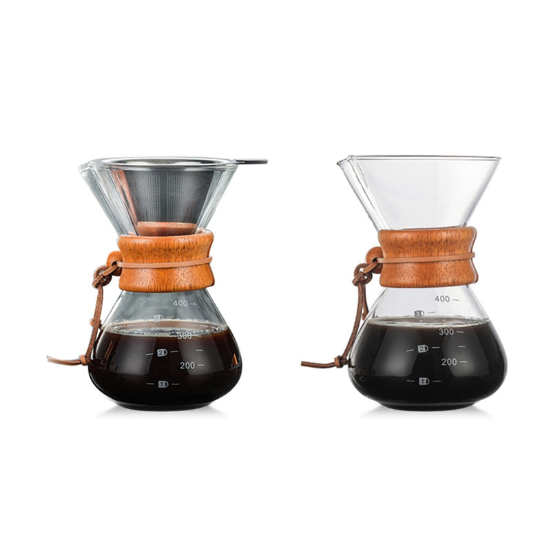 Classic Glass Pour Over Coffee Maker - Heat Resistant Glass - Brewer's Coffee Company