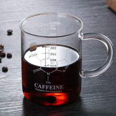 Glass Coffee Mug w/ Caffeine Chemical Formula - Brewer's Coffee Company