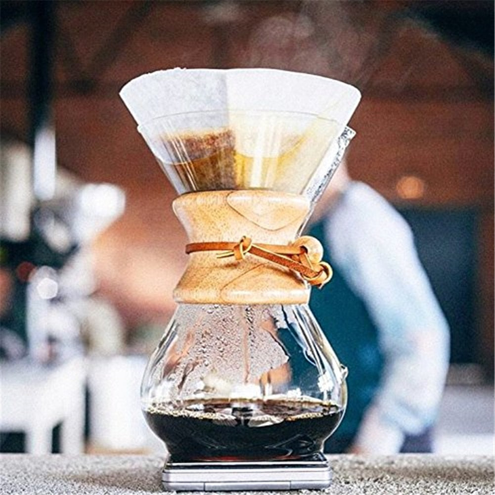 Pour over Coffee Brewer, Glass Coffee Pot, Glass Classic Coffee Carafe Brewer  Pot, Coffee Dripper Brewer, for Travel Home Party Office 