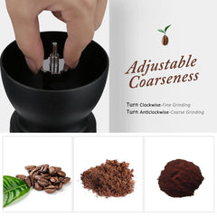 Manual Coffee Grinder with Storage Jar and Brush - Brewer's Coffee Company