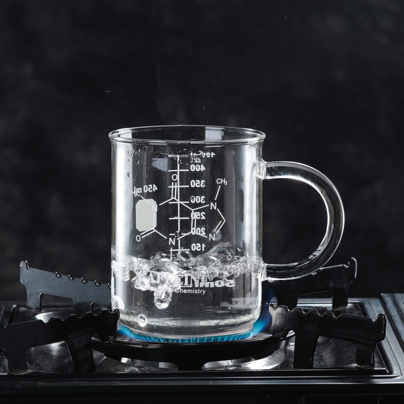 Glass Coffee Mug w/ Caffeine Chemical Formula - Brewer's Coffee Company