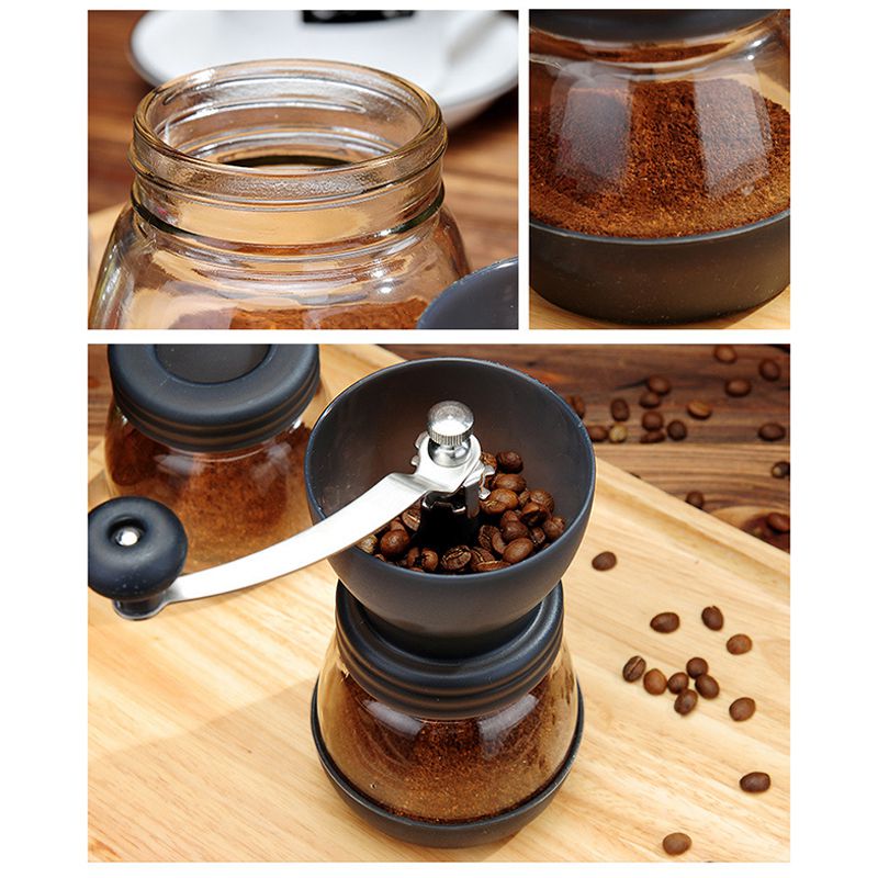 Manual Coffee Grinder with Storage Jar and Brush - Brewer's Coffee Company