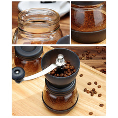 Manual Coffee Grinder with Storage Jar and Brush - Brewer's Coffee Company